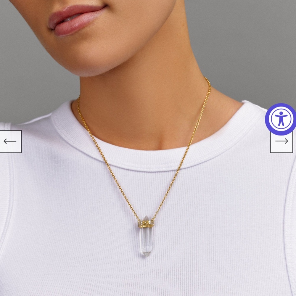 NIALAYA QUARTZ CRYSTAL NECKLACE